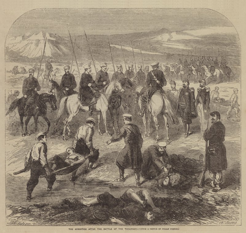 O armistício depois da batalha do Tchernaya de J. H. Nicholson