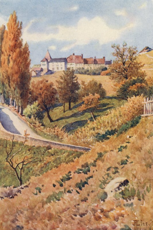 Grandvaux de Cully (litografia a cores) de J. Hardwicke Lewis