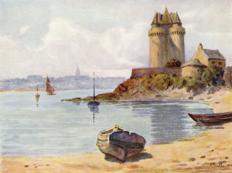 La Tour Solidor, St Servan (cor litho) de J. Hardwicke Lewis