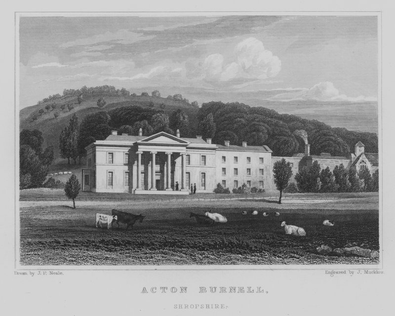 Acton Burnell, Shropshire (gravura) de John Preston Neale