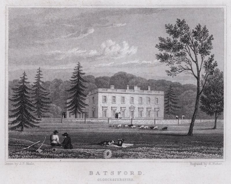 Batsford, Gloucestershire (gravura) de John Preston Neale