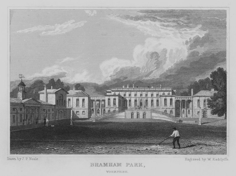 Bramham Park, Yorkshire (gravura) de John Preston Neale