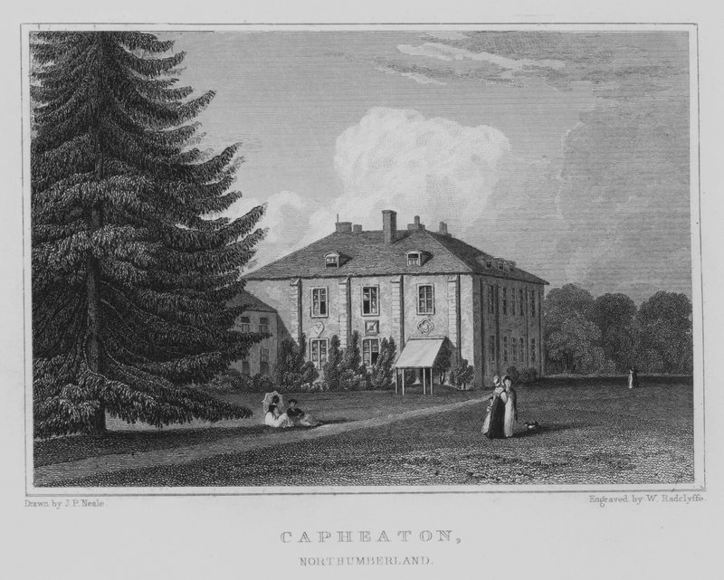 Capheaton, Northumberland (gravura) de John Preston Neale