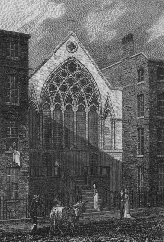Capela, Ely Place (gravura) de John Preston Neale