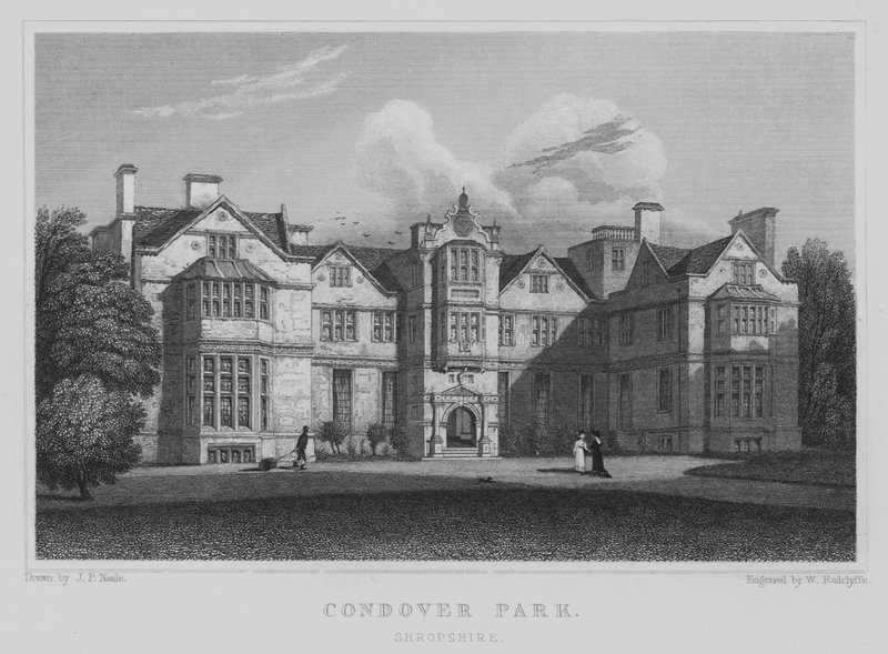 Condover Park, Shropshire (gravura) de John Preston Neale