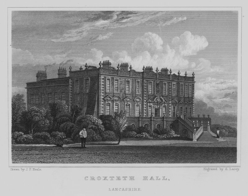 Croxteth Hall, Lancashire (gravura) de John Preston Neale