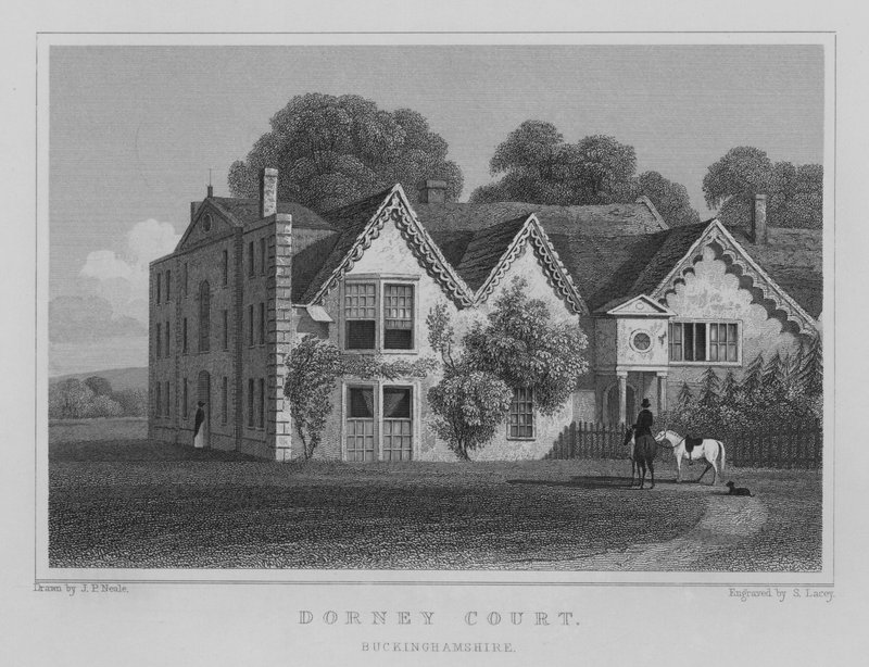 Dorney Court, Buckinghamshire (gravura) de John Preston Neale