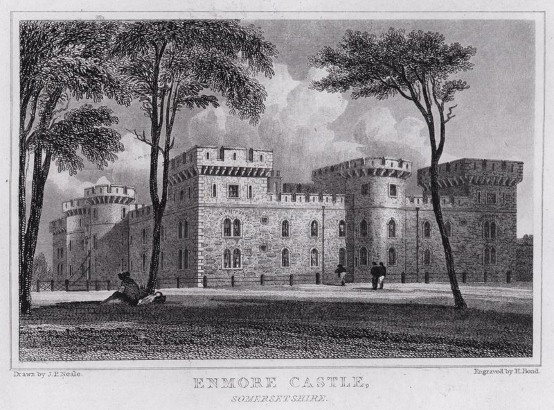 Castelo de Enmore, Somersetshire (gravura) de John Preston Neale