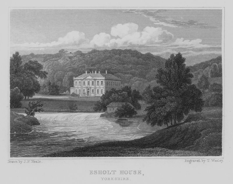 Esholt House, Yorkshire (gravura) de John Preston Neale