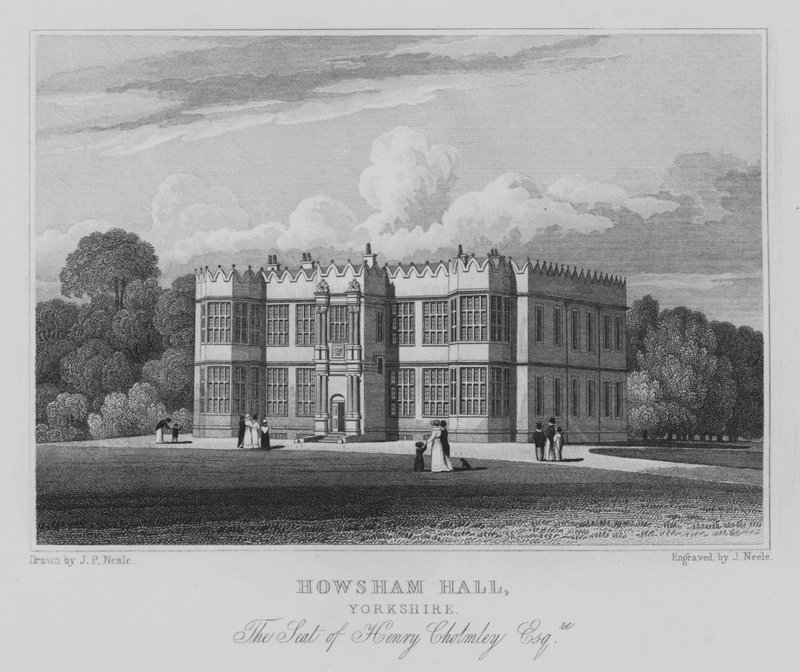 Howsham Hall, Yorkshire, The Seat of Henry Cholmley, Esquire (gravura) de John Preston Neale
