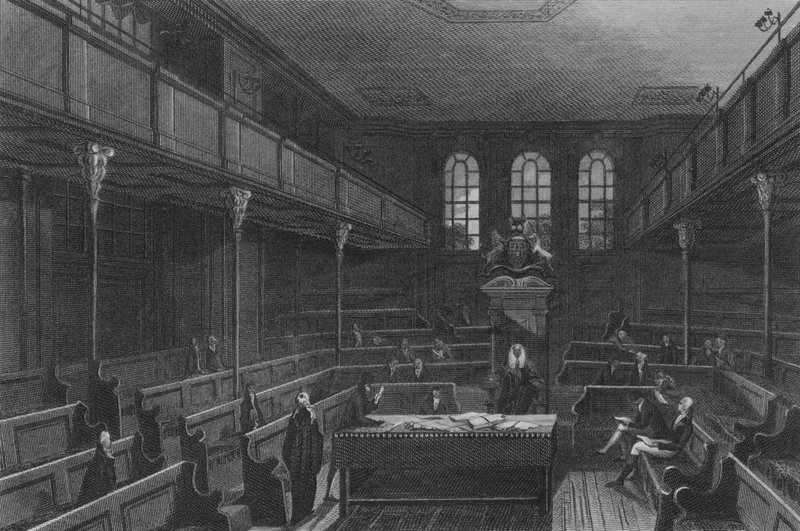 Interior da Câmara dos Comuns (gravura) de John Preston Neale