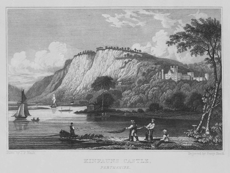 Kinfauns Castle, Perthshire (gravura) de John Preston Neale