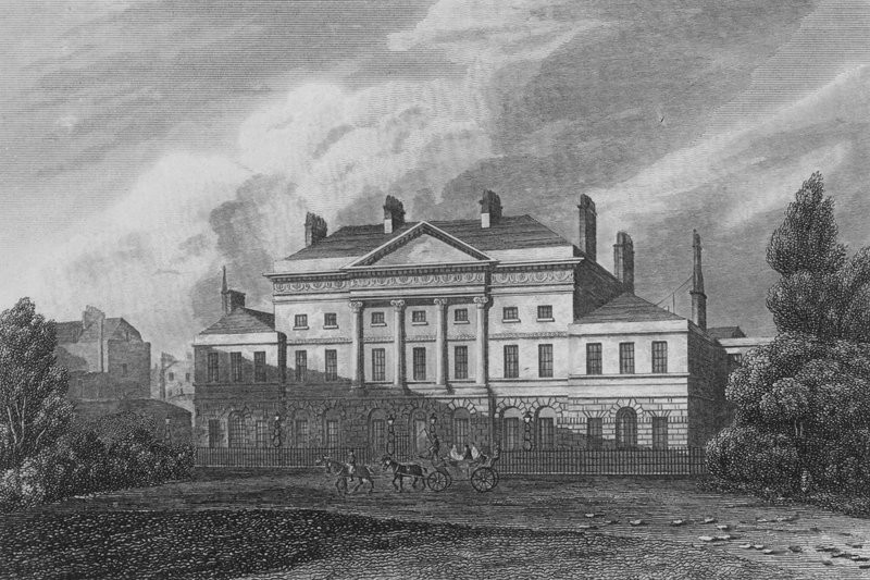 Lansdown House, Westminster, The Residence of the Most Noble the Marquis of Lansdown (gravura) de John Preston Neale