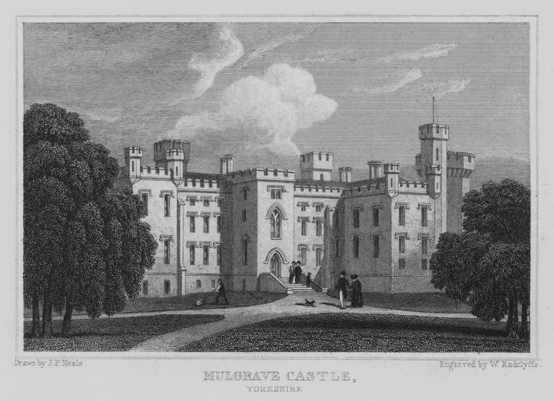 Mulgrave Castle, Yorkshire (gravura) de John Preston Neale