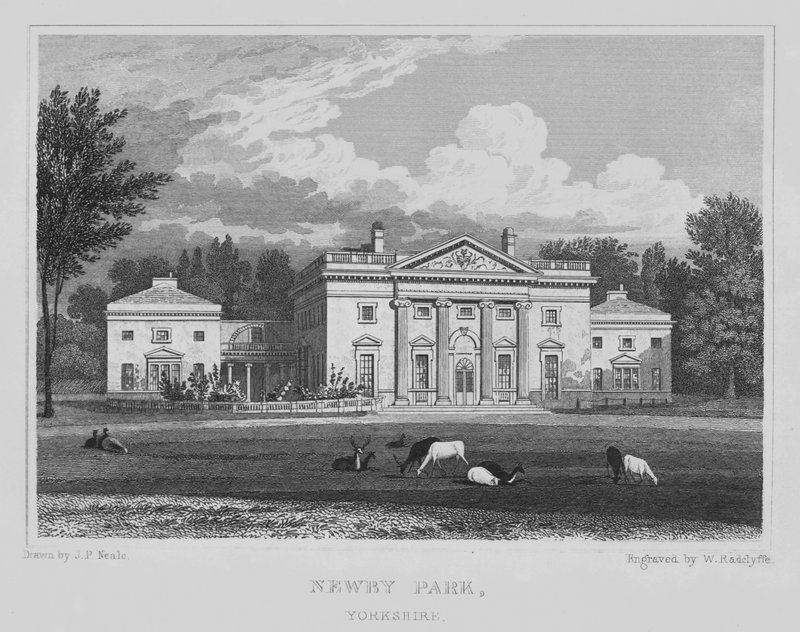 Newby Park, Yorkshire (gravura) de John Preston Neale