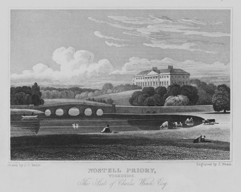 Nostell Priory, Yorkshire, The Seat of Charles Winn, Esquire (gravura) de John Preston Neale