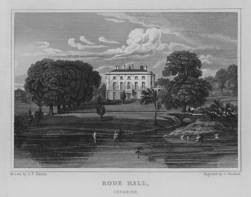 Rode Hall, Cheshire (gravura) de John Preston Neale