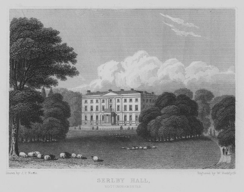 Serlby Hall, Nottinghamshire (gravura) de John Preston Neale