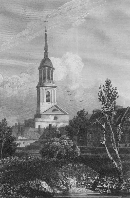 Igreja Shoreditch (gravura) de John Preston Neale