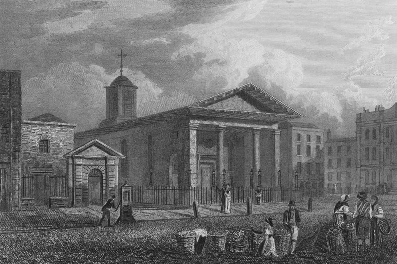 Igreja de São Paulo, Covent Garden (gravura) de John Preston Neale