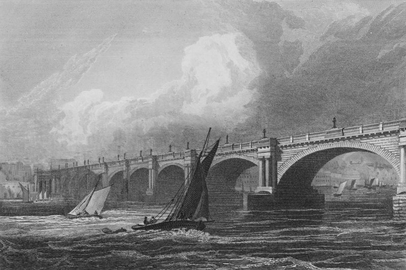 Strand Bridge, Londres (gravura) de John Preston Neale