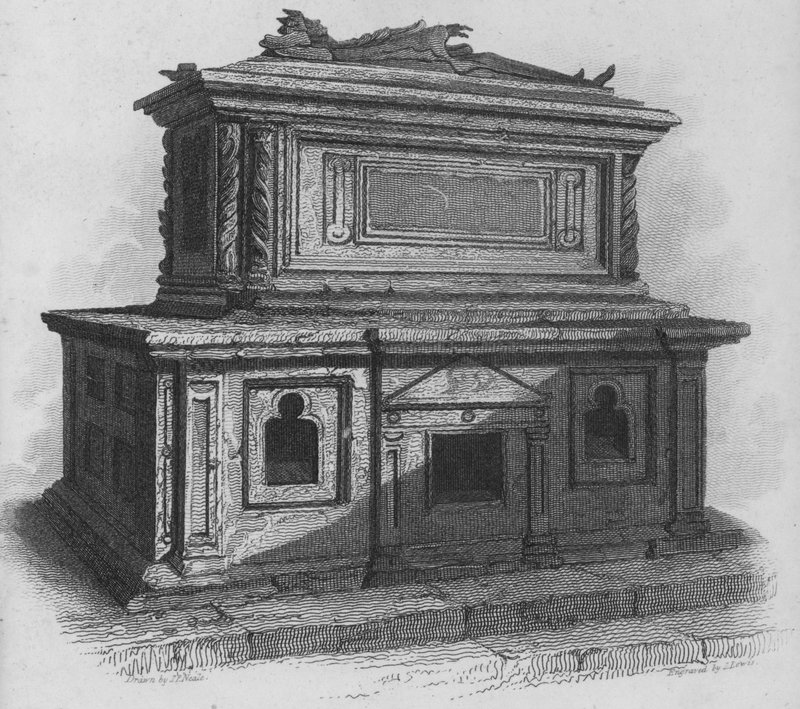 A Tumba de Henrique III, Abadia de Westminster (gravura) de John Preston Neale