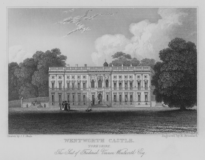 Wentworth Castle, Yorkshire, The Seat of Frederick Vernon Wentworth, Esquire (gravura) de John Preston Neale