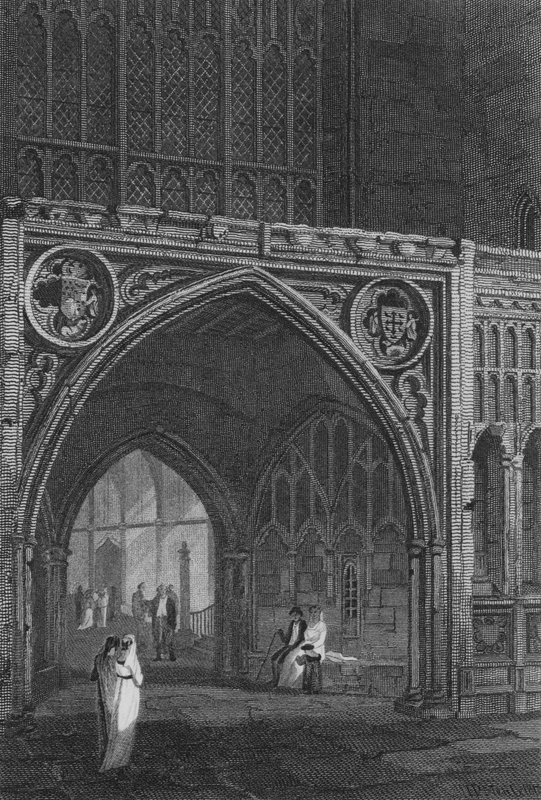 Westminster Hall, East Entrance (gravação) de John Preston Neale