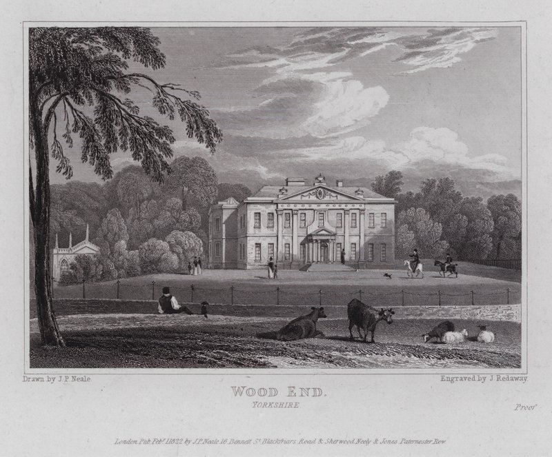 Wood End, Yorkshire (gravura) de John Preston Neale