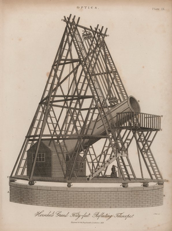 O telescópio reflector de 40 pés de William Herschel, Slough, Berkshire de J. Pass