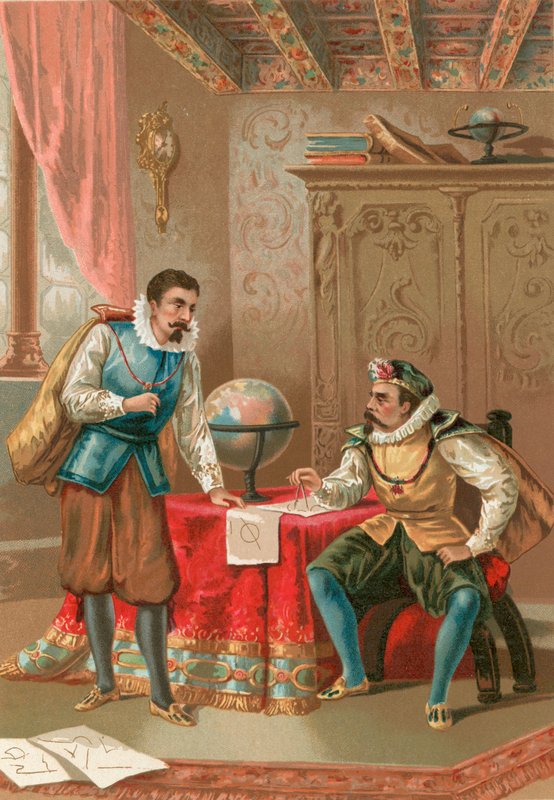 Kepler e Tycho Brahe no observatório de Praga de J. Ventura