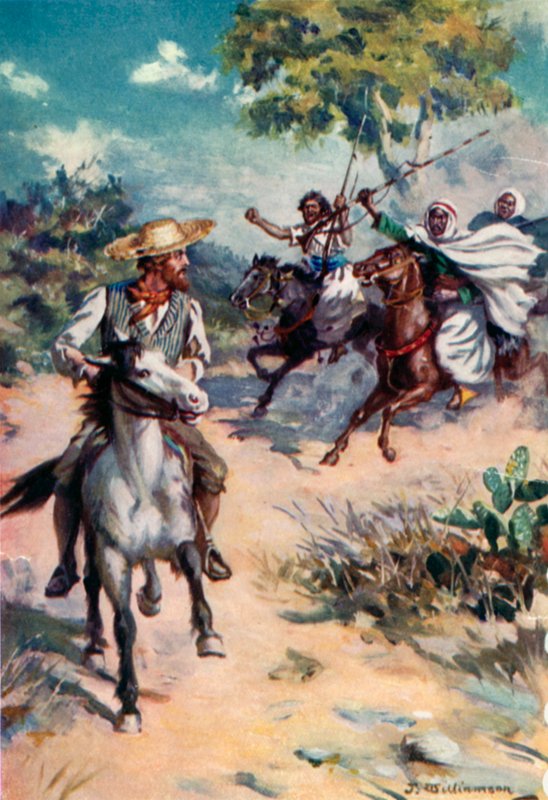 Mungo Park, perseguido por ladrões mouros de J. Williamson
