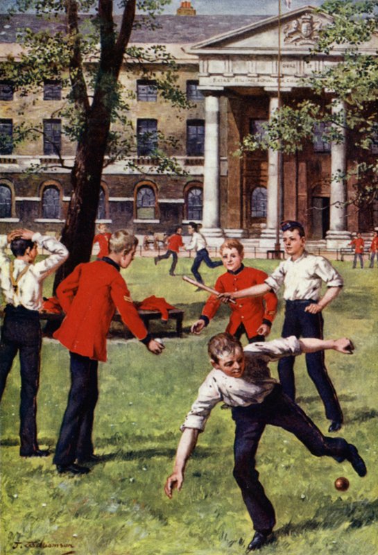 Soldier Boys at Play (cor litho) de J. Williamson
