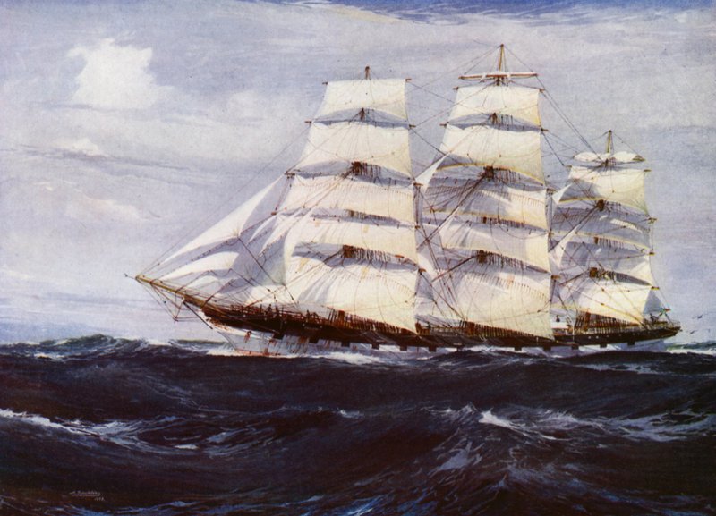 Clipper Shipper Ships: Benvenue (cor litho) de Jack (after) Spurling