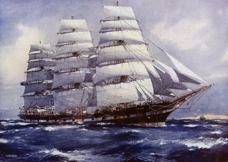 Clipper Shipper Ships: Macquarie (cor litho) de Jack (after) Spurling