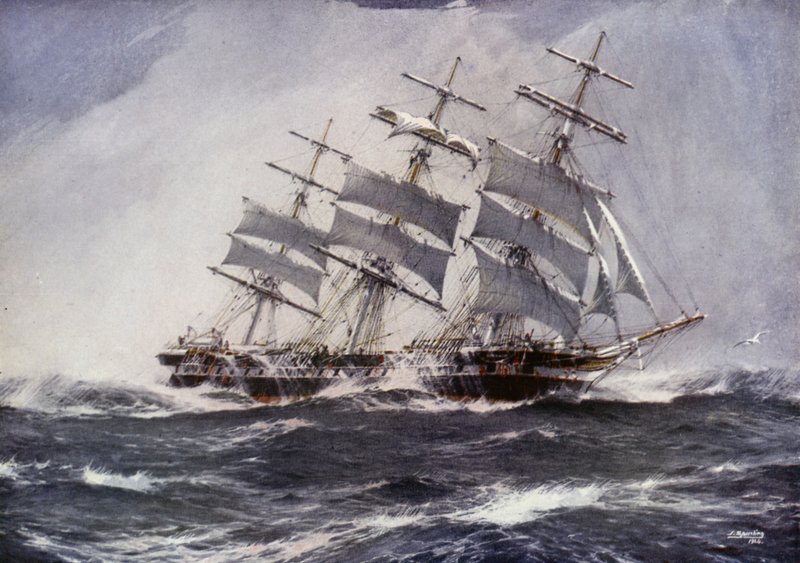 Clipper Shipper Ships: Sobraon (cor litho) de Jack (after) Spurling