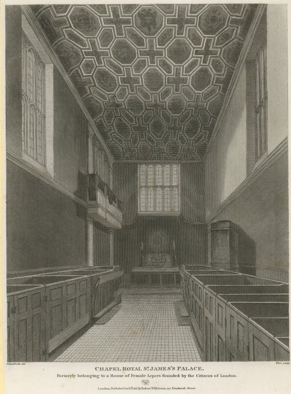 Capela Real no Palácio de St. James de Jacob Schnebbelie