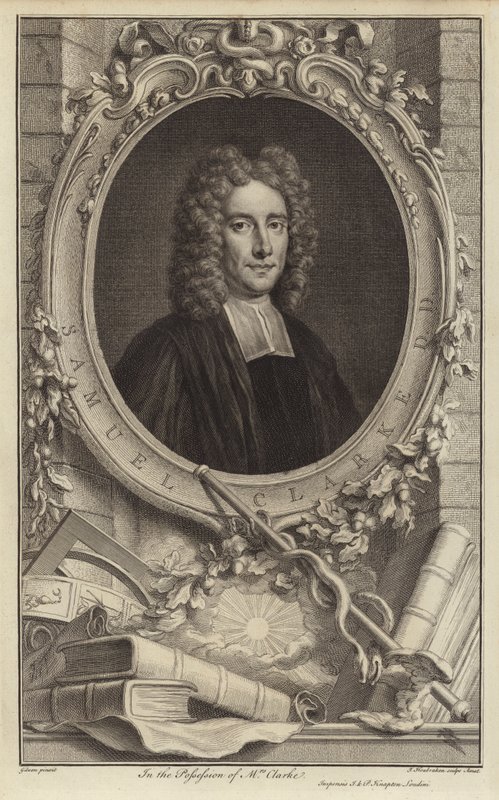 Samuel Clarke, filósofo e clérigo inglês (gravura) de Jacobus Houbraken
