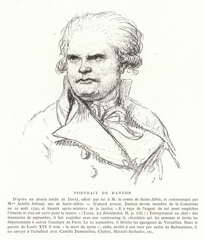 Georges Danton, político revolucionário francês de Jacques Louis David