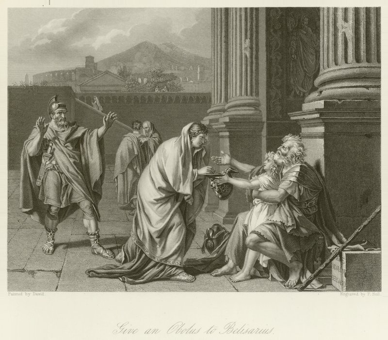 Belisário implorando por esmola de Jacques Louis David