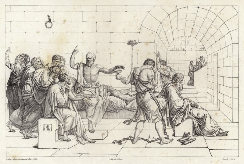 A morte de Sócrates de Jacques Louis David