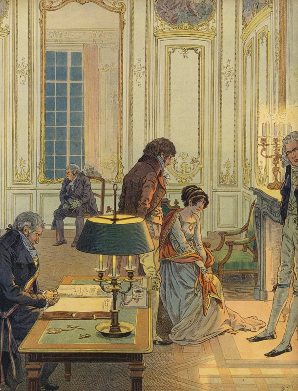 Napoleão Bonaparte dizendo adeus a sua esposa de Jacques Marie Gaston Onfray de Breville (Job)