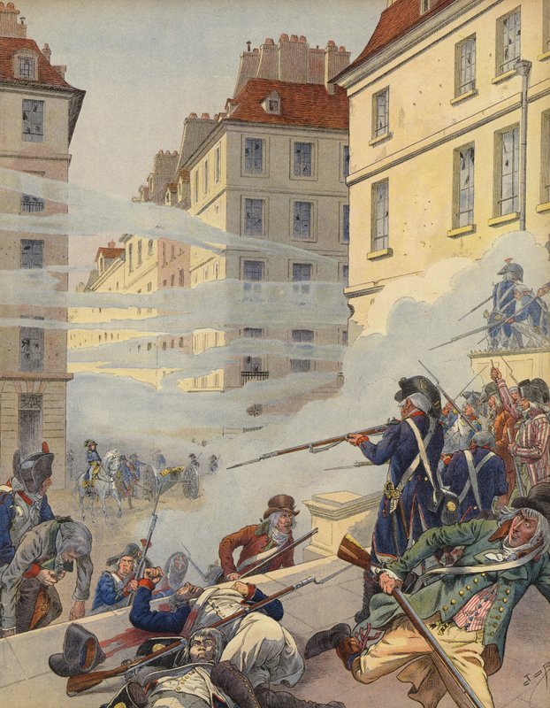 Agitação revolucionária nas ruas da França de Jacques Marie Gaston Onfray de Breville (Job)