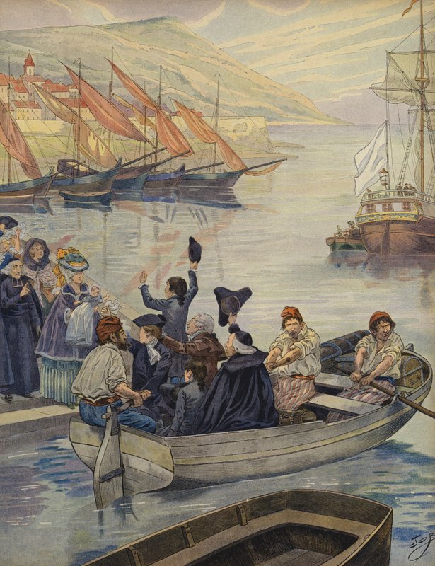 O jovem Napoleão Bonaparte sai da Córsega de Jacques Marie Gaston Onfray de Breville (Job)