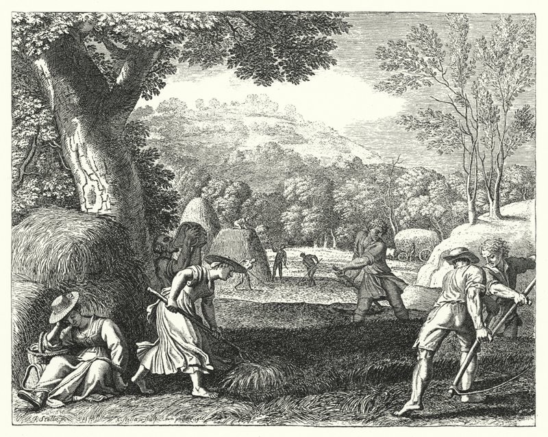Cena da colheita (gravura) de Jacques Stella