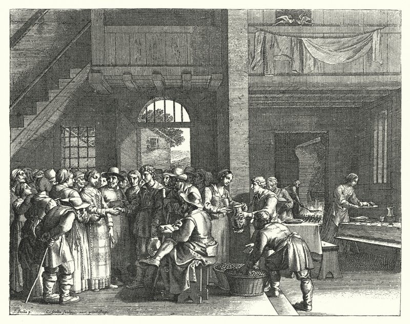 A Festa de Noivado (gravura) de Jacques Stella