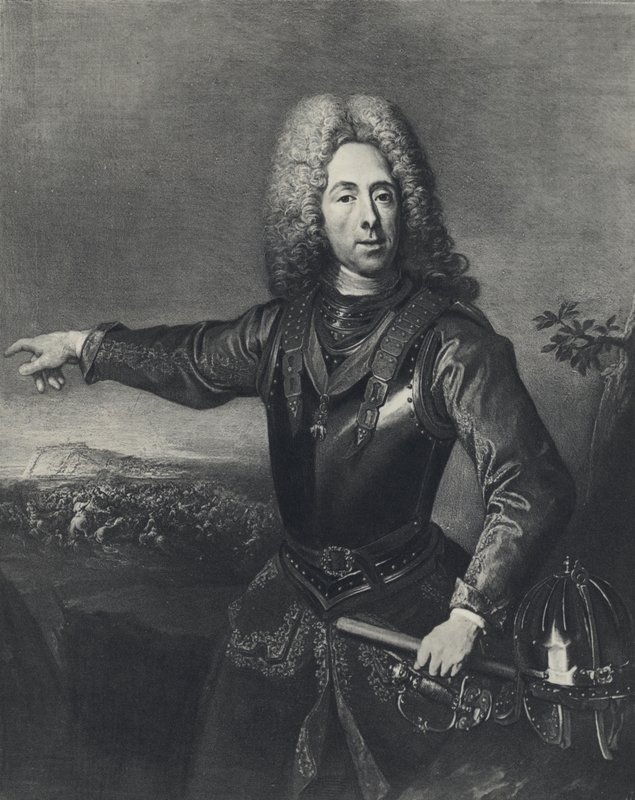 Príncipe Eugene de Sabóia (litho) de Jacques or Jakobus van (after) Schuppen