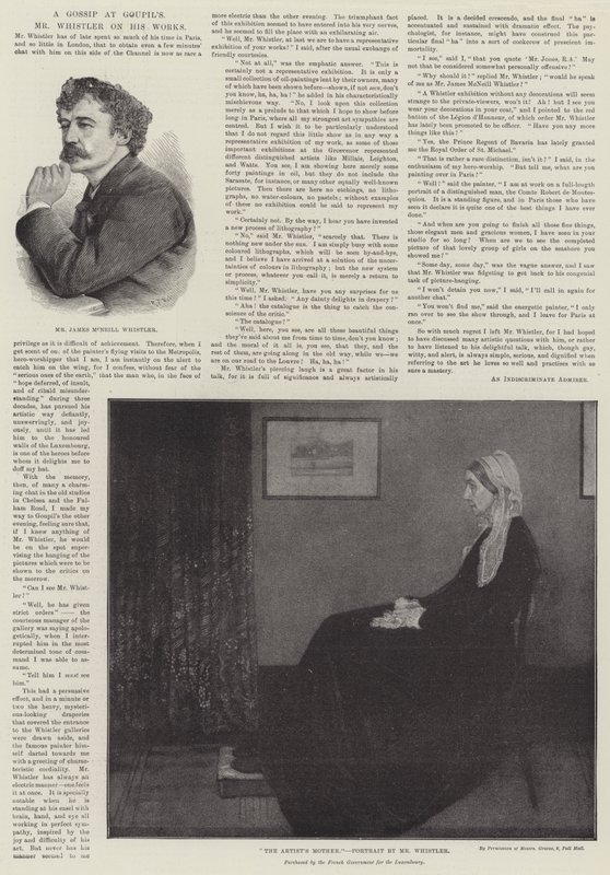 Sr. Whistler em seus trabalhos de James Abbott McNeill Whistler
