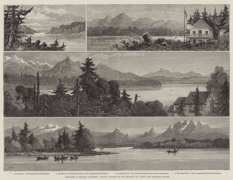 Esboços na Colúmbia Britânica, lugares visitados pelo Marquês de Lorne e Princesa Louise de James Burrell Smith
