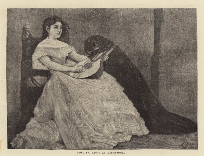 Adelina Patti como Desdemona de James Dromgole Linton